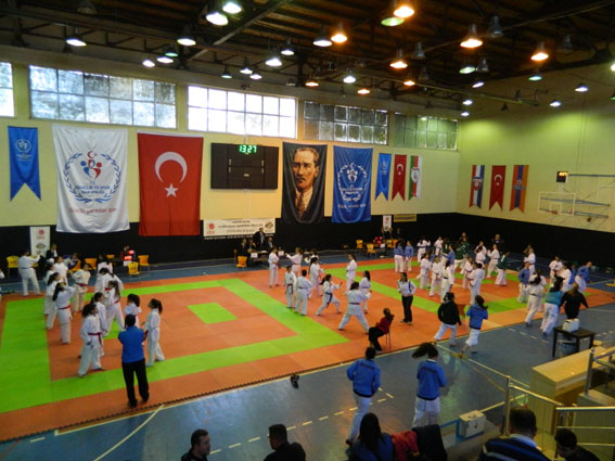 Karate müsabakaları nefes kesti