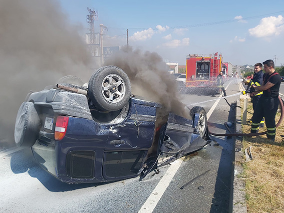 Kontrolden çıkan cip takla attı: 1 yaralı