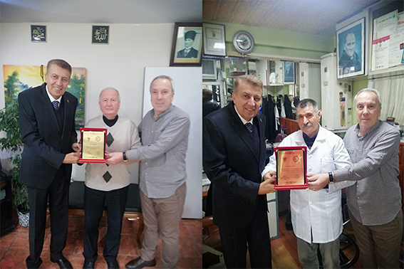 YARIM ASIRI DEVİREN BERBERLERE PLAKET