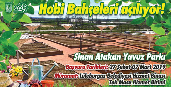 Sinan Atakan Yavuz Parkı’na hobi bahçeleri kuruluyor