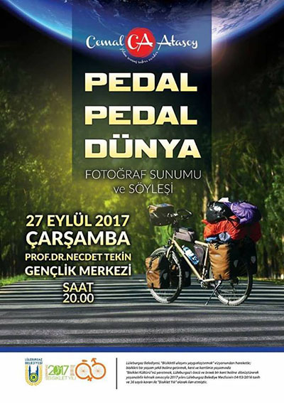 “Pedal Pedal Dünya” fotoğraf sunumu bu akşam