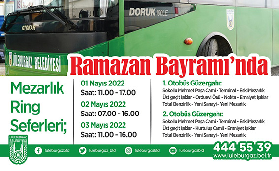 Bayram’da mezarlıklara otobüs seferi