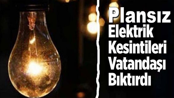 Elektrik kesintileri bıktırdı