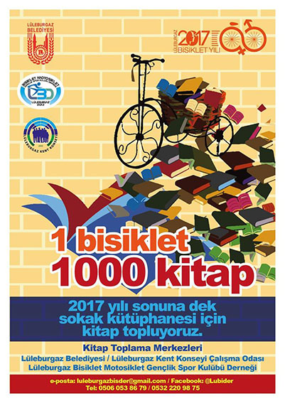 “1 Bisiklet 1000 Kitap” etkinliği düzenleniyor