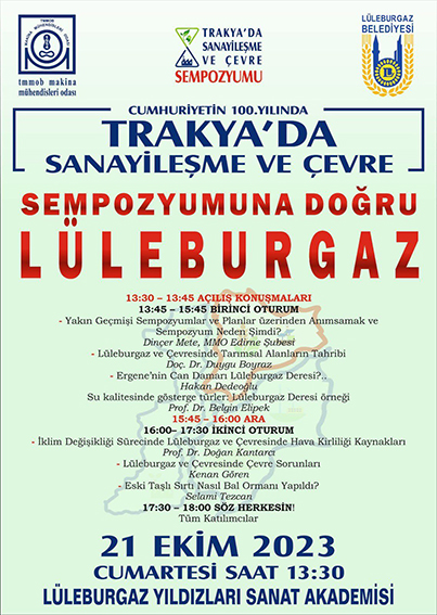 Lüleburgaz’da Sanayileşme ve Çevre Sempozyumu düzenlenecek