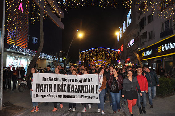 Lüleburgaz’da binlerce kişi YSK’yı protesto etti