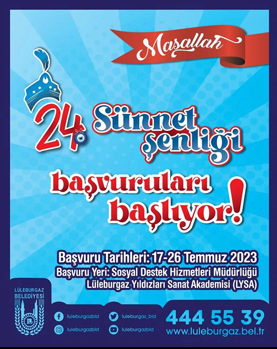 ‘24. Sünnet Şenliği’ başvuruları başlıyor