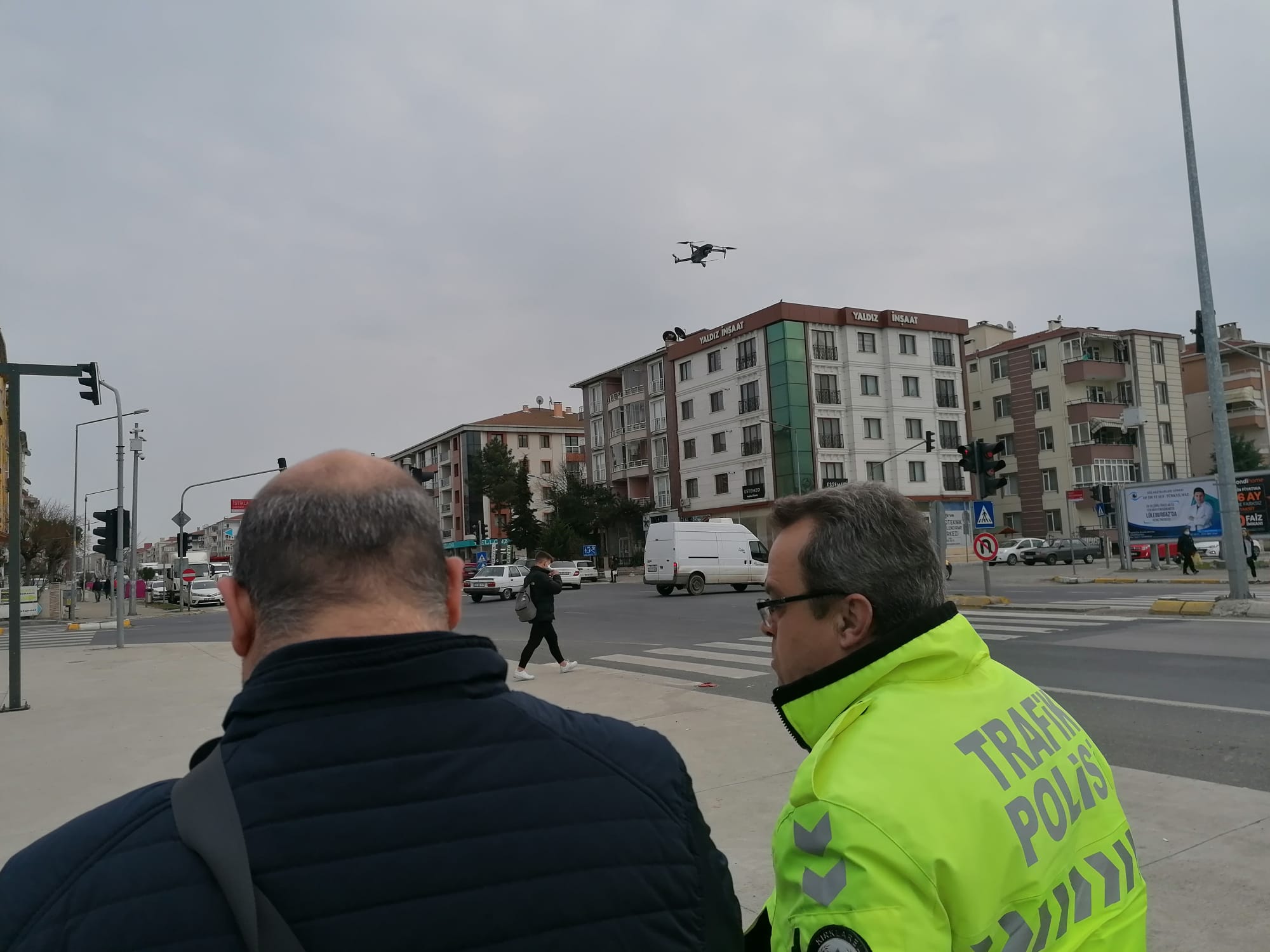 Lüleburgaz’da drone ile denetim başladı; 3 sürücü ceza yedi!