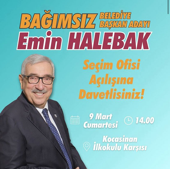 Emin Halebak’ın seçim bürosu yarın açılıyor