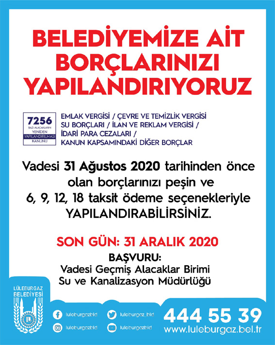 Borç yapılandırmada son gün 31 Aralık