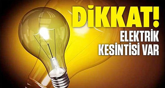 Pazar günü elektrik yok