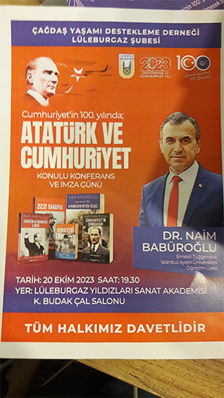 Yarın Atatürk ve Cumhuriyet Konferansı düzenlenecek