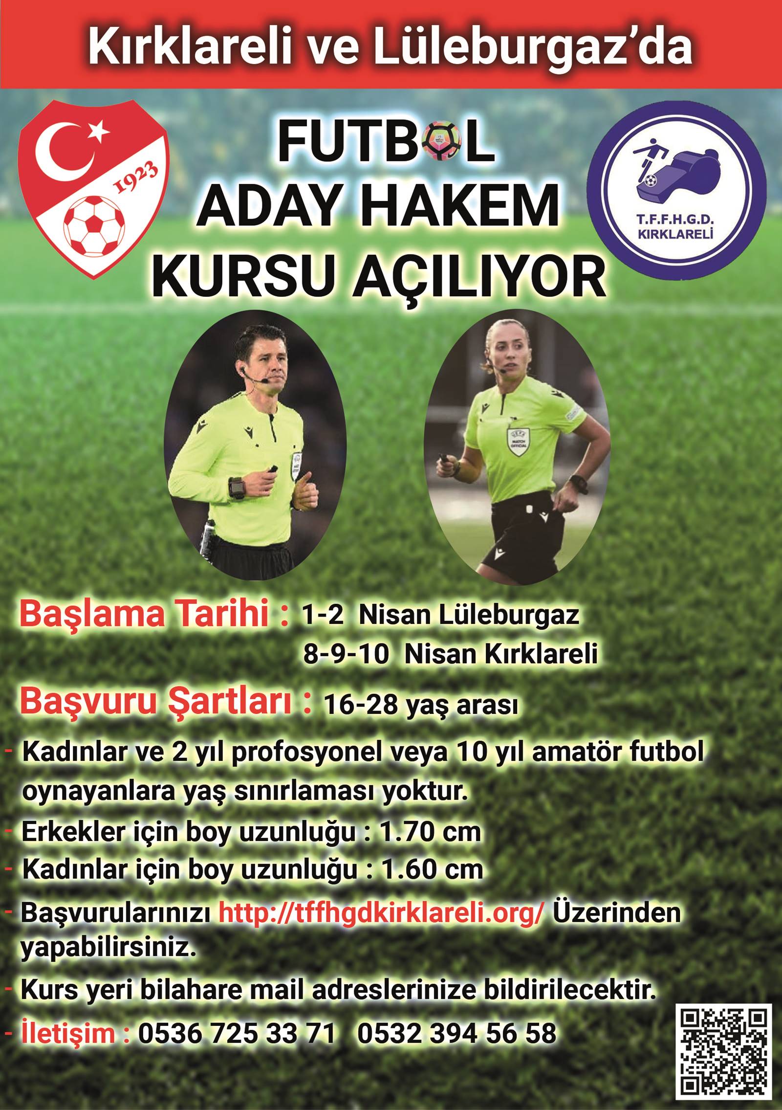 Futbol Aday Hakem Kursu açılıyor!