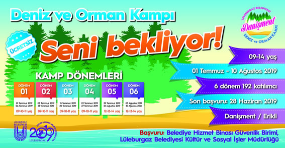 Deniz ve orman kampı başlıyor