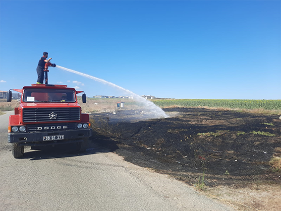 Lüleburgaz güne yangınla uyandı