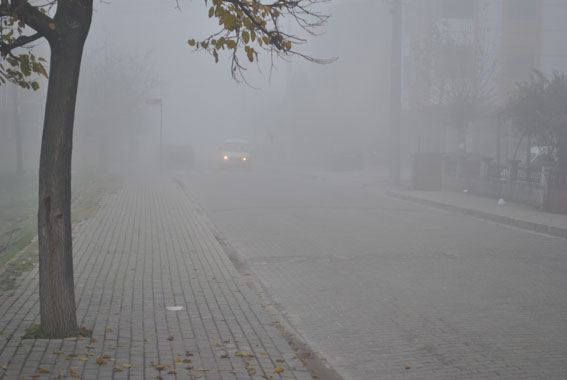 Lüleburgaz’da sisli hava etkili oldu