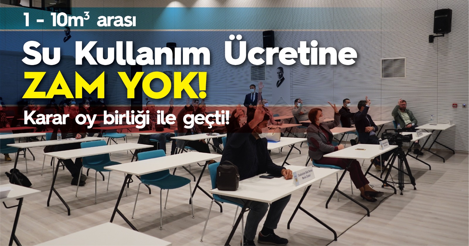 Lüleburgaz’da 1-10 ton arası su kullanım ücretine zam yapılmadı 