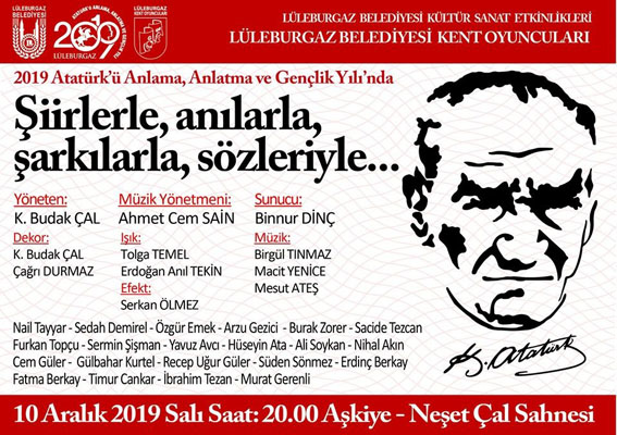 Atatürk “şiirlerle, anılarla, şarkılarla, sözlerle” anılacak