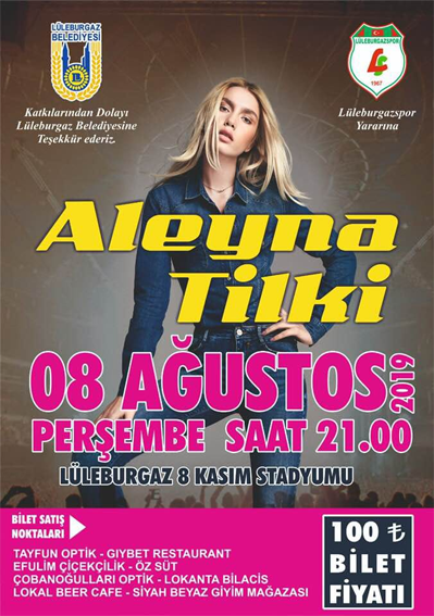 Aleyna Tilki Lüleburgazspor için konser verecek