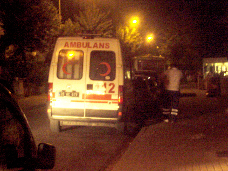 Hasta varken ambulans bozuldu  