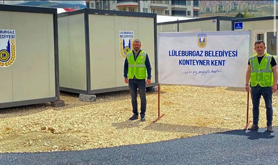 Lüleburgaz Belediyesi’nden 14 konteyner ev