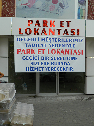 Park Et Lokantası yeni yerinde