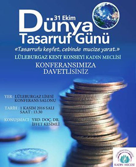 “Dünya Tasarruf Günü” konferansı düzenlenecek 