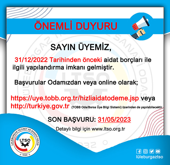 LTSO’dan yapılandırma çağrısı