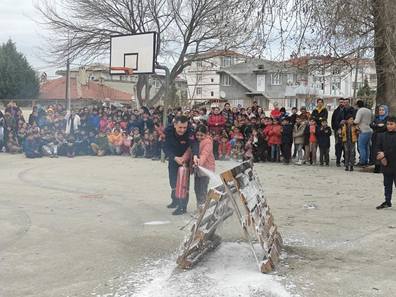 Şaban Öğünç Ortaokulu’nda gerçeği aratmayan tatbikat