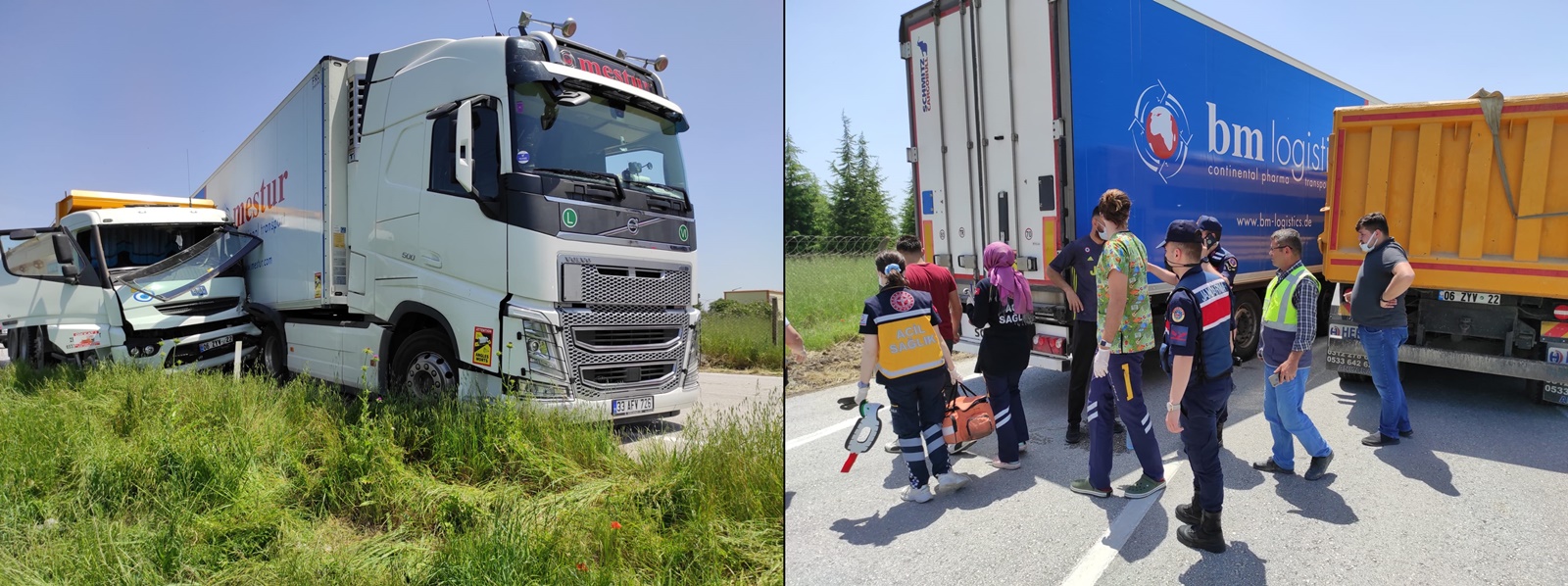 Lüleburgaz’da kamyonla TIR çarpıştı