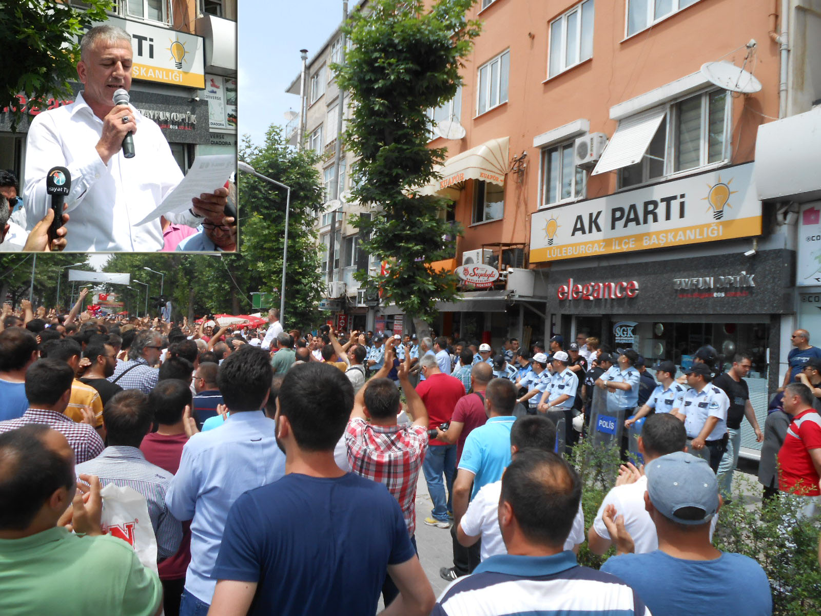 Cam işçilerinden protesto