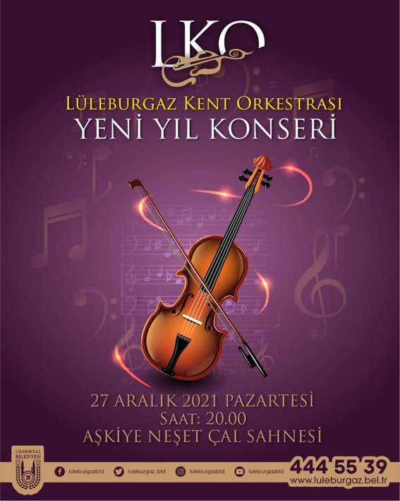 Lüleburgaz Kent Orkestrası’ndan Yeni Yıl Konseri!