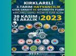 Kırklareli'nde 3. Tarım, Hayvancılık, Gıda Sanayi ve Otomotiv Fuarı düzenlenecek