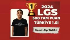 Demir Ali Tabak, LGS’de Türkiye 1. Si oldu