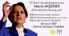 Meral Akşener Trakya’ya geliyor