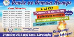 Deniz ve Orman Kampı 27 Haziran’da başlıyor