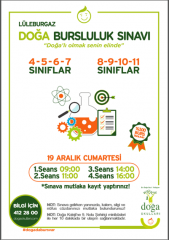 Lüleburgaz Doğa'da bursluluk sınavı 