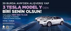 39 Burda AVM, ziyaretçilerine 3 Adet “Tesla Model Y” Kazanma Şansı Sunuyor