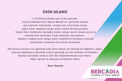 Bercadia AVM'den alarm açıklaması 