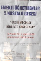 Emekli Öğretmenlerden 5. Nostalji gecesi