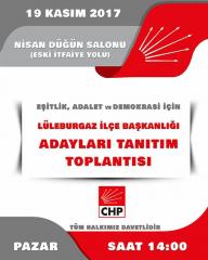 CHP’de “aday tanıtım toplantısı” düzenlenecek