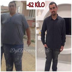 9 ayda 62 kilogram verdi!