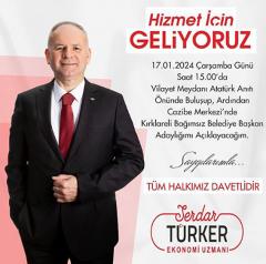 Serdar Türker’den Bağımsız Adaylık hamlesi!