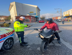 Trafik denetimi ve bilgilendirme faaliyeti yapıldı